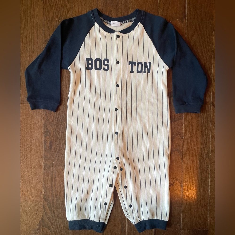 Striped Navy and White Kids Onesie